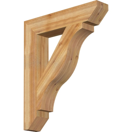 Ekena Millwork Funston Slat Rough Sawn Bracket, Western Red Cedar, 6"W x 32"D x 38"H BKT06X32X38FST06RWR